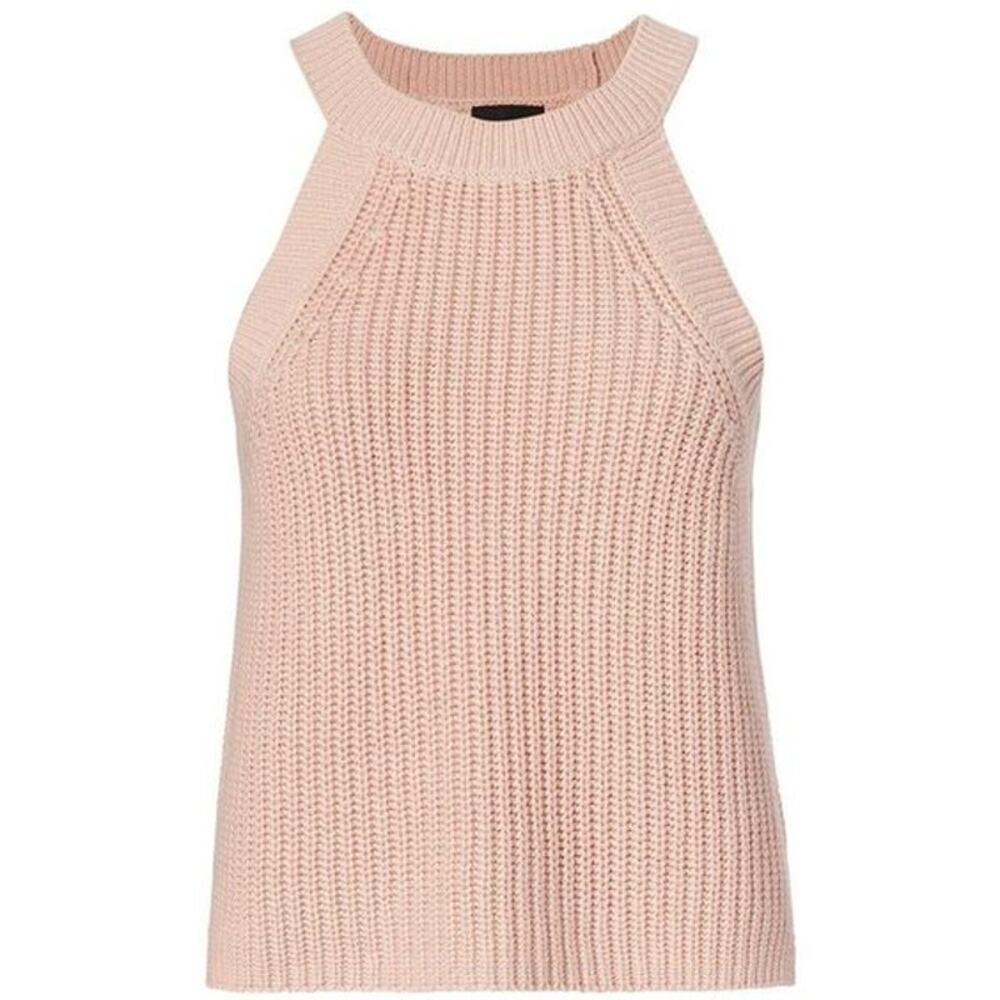Intermix Rivington High Neck Knit Cami Halter Sweater Tank Blush Small - Picture 10 of 11